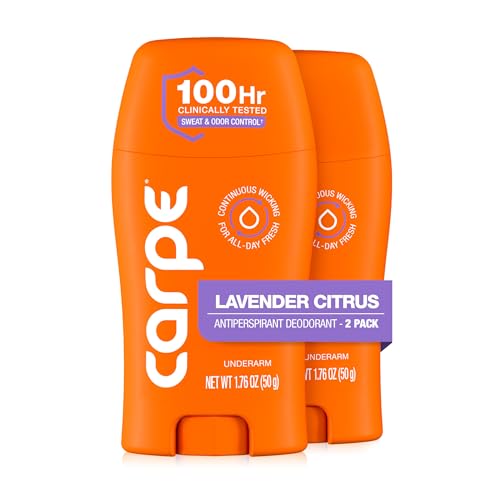 Carpe Underarm Antiperspirant for Women - 100 Hour Sweat & Odor Control - Lavender Deodorant - Clinical Deodorant for Women - Lavender Citrus - 2 Pack Beauty and Personal Care Carpe