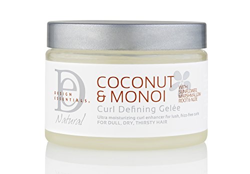 Design Essentials Natural Coconut & Monoi Curl Defining Gelée with Sunflower Oil, Lightweight Frizz Control for Curly & Coily Hair, 12 oz Beauty & Personal Care Design Essentials