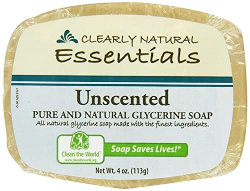 Glycerine Bar Soap - Unscented, 4 oz ( Pack of 2) Beauty & Personal Care Clearly Natural