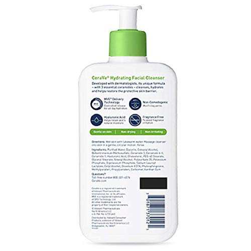 CeraVe Hydrating Facial Cleanser, 12 Ounces Each (1 Pack) Beauty & Personal Care CeraVe