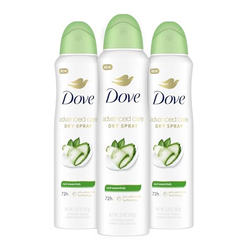 Dove Advanced Care Antiperspirant Deodorant Dry Spray Cool Essentials 3 Count for Helping Your Skin Barrier Repair After Shaving with Pro Ceramide Beauty and Personal Care Dove