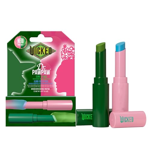 Dr. PawPaw Wicked Lip Balm Duo - Elphie, Glinda-Fied - Natural Balm with Aloe Vera - Gluten Free Lip Moisturizer to Soften and Hydrate - 2 pc Beauty and Personal Care Dr. PAWPAW ORIGINAL BALM