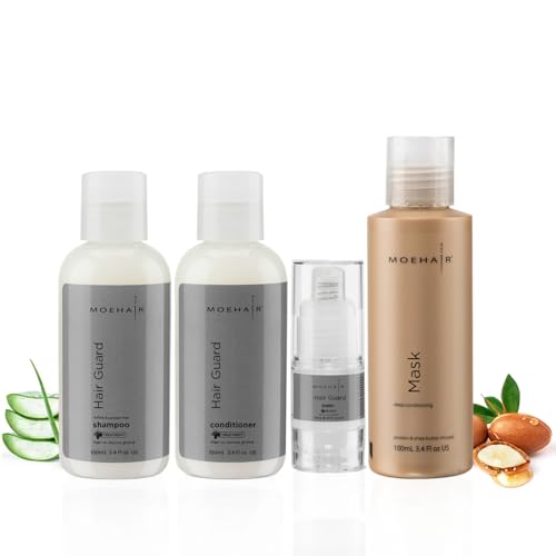 MOEHAIR Hair Guard Shampoo, Conditioner, Tonic & Mask Travel Kit | Sulfate & Paraben Free, Ginseng Infused, Reduces Hair Loss, Promotes Hair Growth | Beauty & Personal Care MOEHAIR
