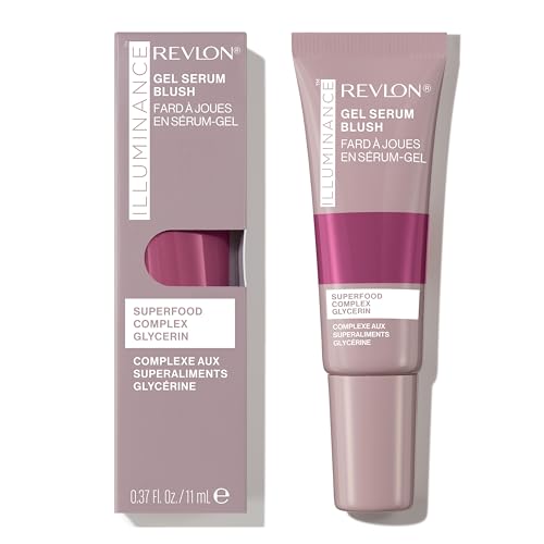 Revlon Illuminance Gel Serum Blush, Visibly Plump Cheeks, Dewy Finish and Hydrates All Day, 140 Brilliant Berry, 0.37 fl oz. Beauty & Personal Care REVLON
