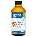 Earth’s Care Sweet Almond Oil - Expeller Pressed Almond Oil for Skin and Hair, Glass Bottle, Unscented, 8 FL. OZ. Beauty & Personal Care Earth's Care
