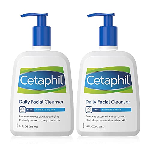 Face Wash by Cetaphil, Daily Facial Cleanser for Combination to Oily Sensitive Skin, 16 Ounce Pack of 2, Gentle Foaming Deep Clean Without Stripping Beauty & Personal Care Cetaphil