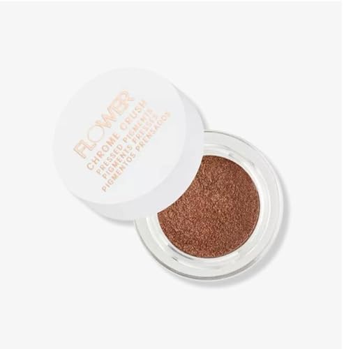 FLOWER BEAUTY By Drew Barrymore Chrome Crush Eyeshadow - Gel Powder + Buildable Formula - Shimmer + Glitter - Eyeshadow Topper (Topaz) Beauty & Personal Care FLOWER BEAUTY