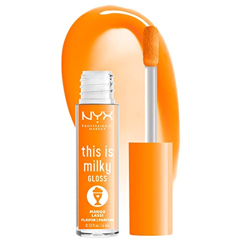 NYX PROFESSIONAL MAKEUP This Is Milky Gloss, Lip Gloss with 12 Hour Hydration, Vegan - Mango Lassi (Orange Cream) Beauty & Personal Care NYX PROFESSIONAL MAKEUP