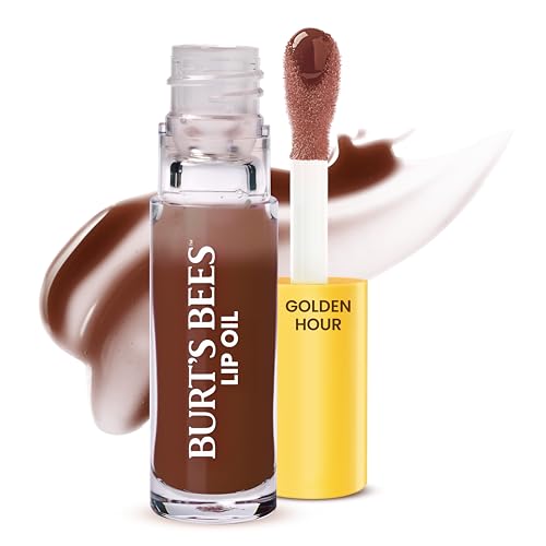 Burt's Bees Lip Oil Golden Hour, Instant Hydration, Nourishes and Softens Lips, Sheer Wash of Color, High Shine Finish, Responsibly Sourced Jojoba Beauty and Personal Care Burt's Bees