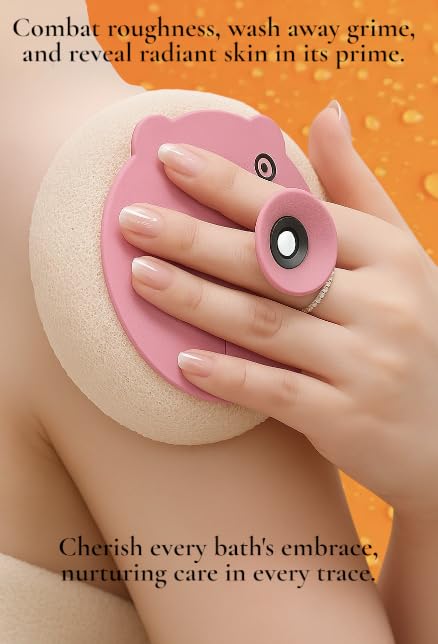Pikspeak Sonic Body Scrubber XZ?007 - Electric Shower Loofah (4 Modes) - Rechargeable USB?C, IPX7 Waterproof, Deep?Clean & Exfoliate Body Brush - Pink Beauty and Personal Care Pikspeak