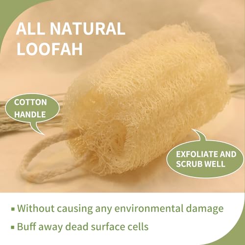 6Pack Luffa Sponges Gentle Exfoliating Body Scrubber for Shower Natural Loofah Sponge Unveil Your Skin's Natural Beauty… Beauty & Personal Care TIDIHUO