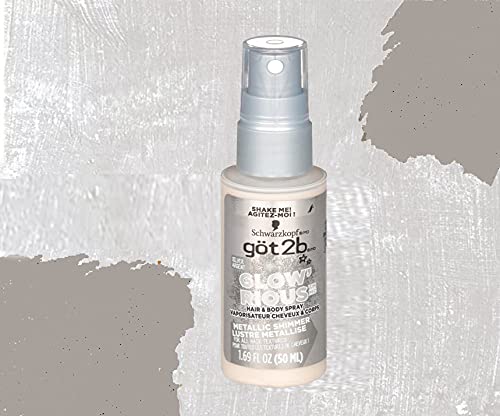 got2b GLOW'RIOUS Metallic Shimmer Hair Glitter & Body Glitter Duel Spray 1.69oz (Silver) Beauty & Personal Care Got2B