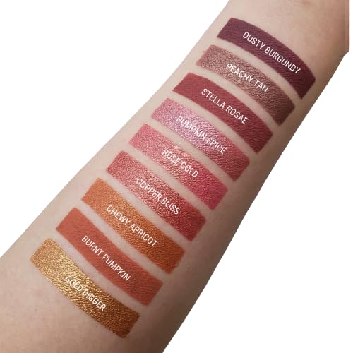 Aromi Tan Metallic Liquid Lipstick | Sepia Bronze Lip Color with Shimmery Finish, Vegan, Cruelty-free, Long-Lasting, Smudge-Proof, Handmade (Peachy Beauty & Personal Care Aromi