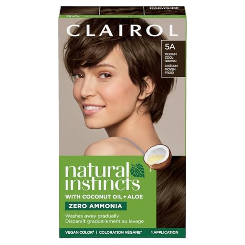 Clairol Natural Instincts Hair Color, Medium Cool Brown [5A] 1 ea (Pack of 4) Beauty & Personal Care Clairol