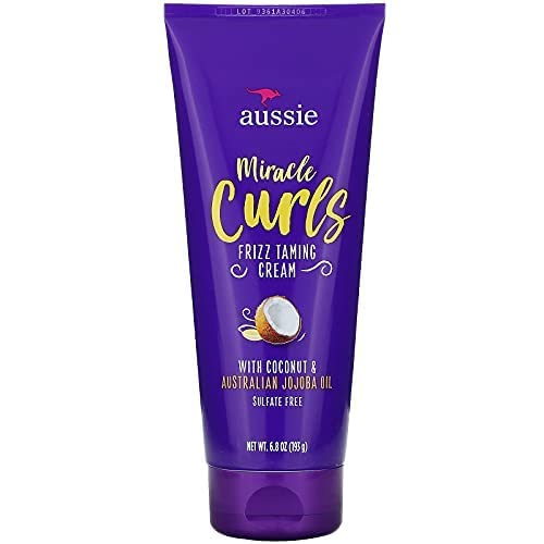 Aussie Miracle Curls Frizz Taming Cream 6.8 Ounce (Coconut & Jojoba Oil) (6 Pack) Beauty & Personal Care Aussie