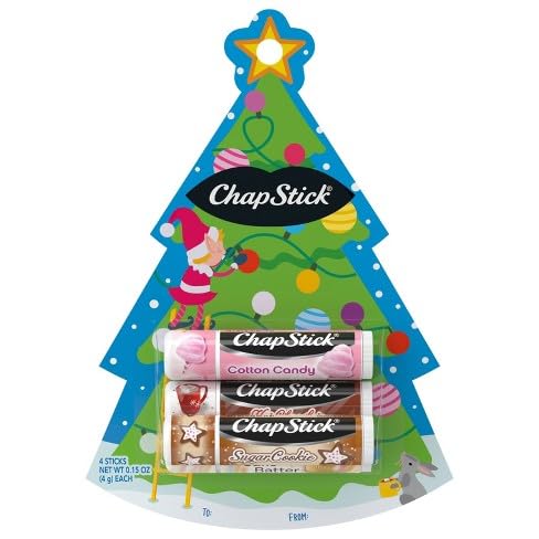 Chapstick Sugar Cookie, Cotton Candy, Hot Chocolate and Cake Batter Kids' Lip Balm - 4ct Beauty & Personal Care ChapStick