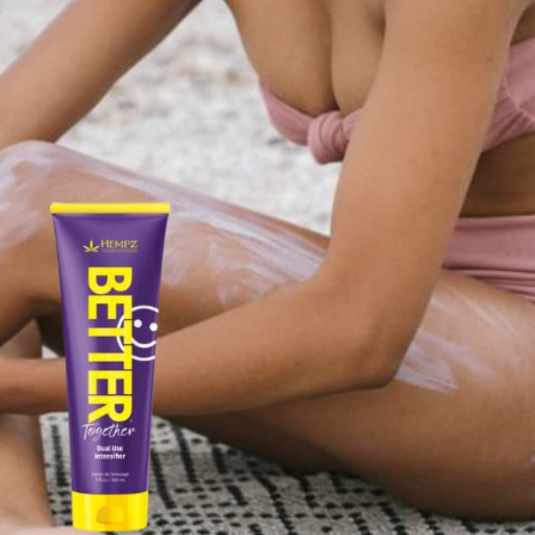 Hempz Better Together Dual Use Intensifier Tanning Lotion 9 ounces. Can be used to UV, Spray Tan and Red Light Therapy Beauty & Personal Care Hempz