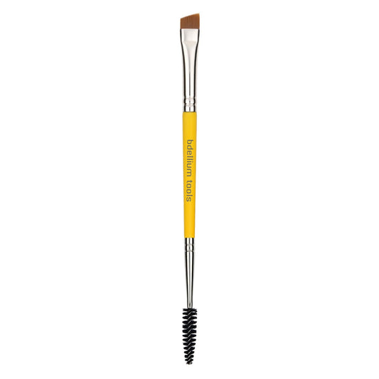 Bdellium Tools Professional Makeup Brush - Studio Series 736 Double-ended Angled Definer/Spoolie - With All-Vegan Synthetic Fibers, For Polished