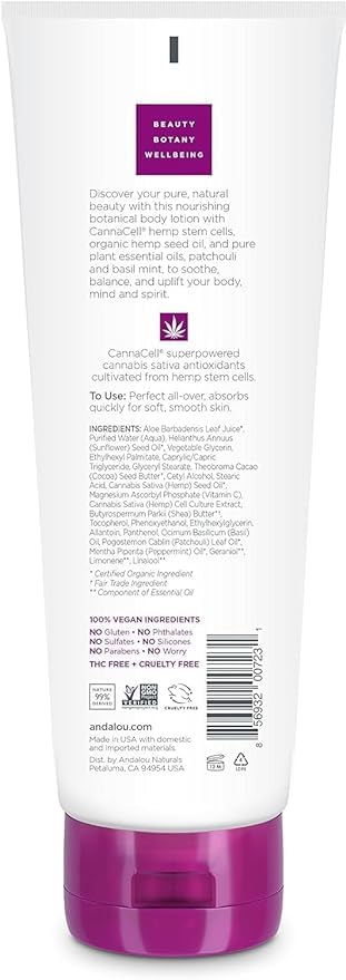 Andalou Naturals, Lotion Body Ritual Cannacell, 8 Fl Oz Beauty & Personal Care Andalou Naturals
