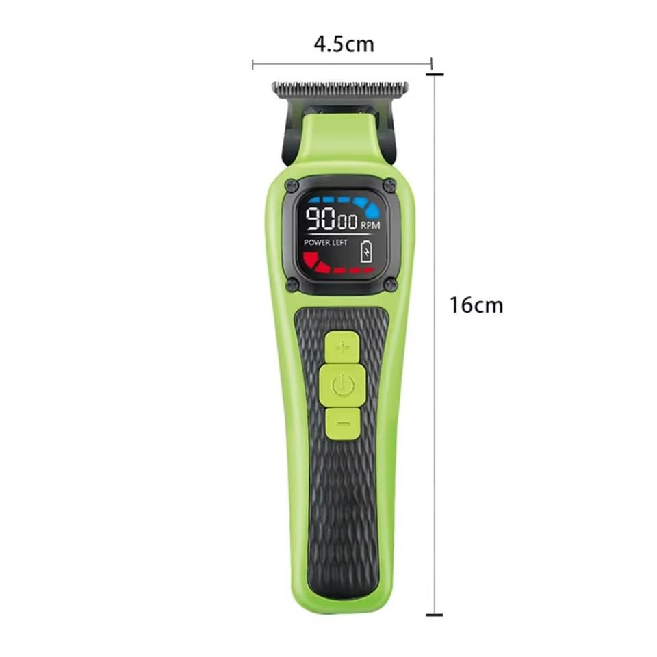Professional Hair Clippers Set for Men, 9000RPM Motor Wireless Electric Trimmer USB Rechargeable Portable Haircutting Kit with LCD Display Beauty and Personal Care QDKVTNDJZ