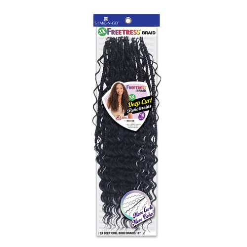 Shake-N-Go Freetress 3x Deep Curl Boho Braids 18 (H4/27/30)