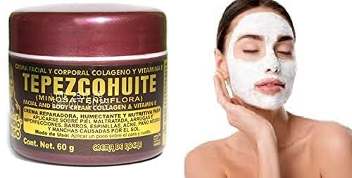 Del Indio Papago Tepezcohuite Night Facial and Body Cream with Collagen and Vitamin E, Light Cream, 2 Oz (60g), 3 Pack Beauty & Personal Care Del Indio Papago