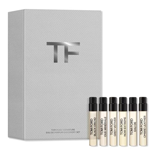 Tom Ford Signature Fragrance Discovery Gift Set 6 Parfum, Eau de Parfum, Eau de Toilette Samples - Black Orchid, Costa Azzurra, Grey Vetiver, Noir Beauty & Personal Care Tom Ford