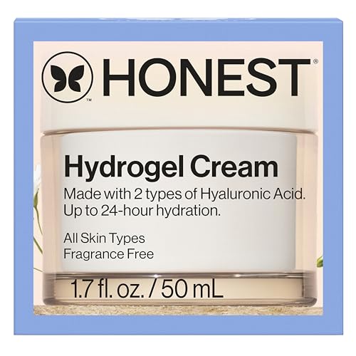Honest Beauty Hydrogel Cream with Hyaluronic Acid | Lightweight, Moisturizing Water Cream | Gentle for Sensitive Skin, Fragrance Free, Vegan Beauty & Personal Care Honest Beauty