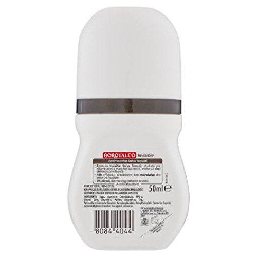 Borotalco:"Invisible" Anti-Stain Deodorant 1.69 Fluid Ounces (50ml) Deo Roll On (Pack of 3) [ Italian Import ] Beauty and Personal Care Borotalco