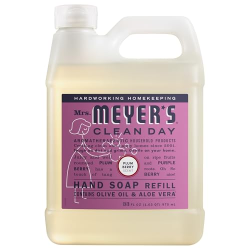 Mrs. MEYER'S CLEAN DAY Hand Soap Refill, Plum Berry Scent, 33 Fl Oz Bottle Beauty & Personal Care Mrs. MEYER'S