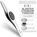 Tweezers for Facial Hair Women & Men - Stainless Steel Slant Eyebrow Tweezers with Hand-Sharpened Tips for Fine Hair Removal, Precision Shaping Beauty & Personal Care Coco's Closet