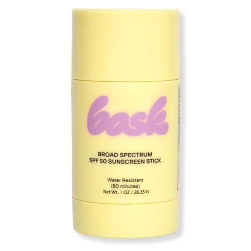 Bask SPF 50 Sunscreen Stick - Fragrance Free, Reef Safe Face & Lip Sunscreen for Broad Spectrum Protection - Dermatologist Recommended, Moisturizing Beauty & Personal Care Bask