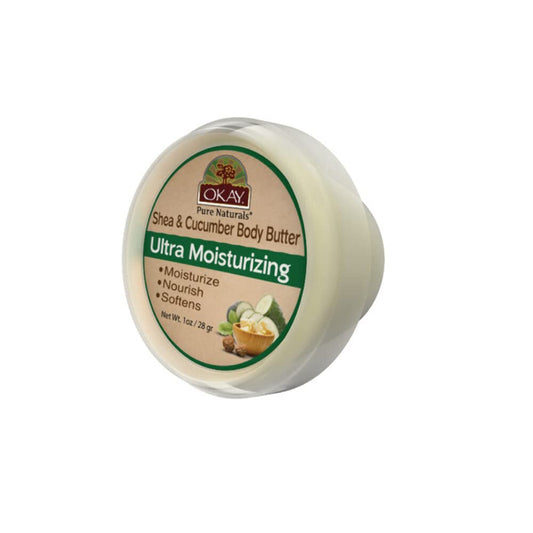 OKAY 100% Natural Shea&Cucumber Body Butter Deep Moisturizing Restores Moisture To Dry Damaged Skin Reduces Skin Damage Heals&Nourishes Made In USA Beauty & Personal Care OKAY