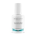 Legacy Nails Professional Nail Glue & Resin 0.5oz Brush-on; Ultra-Strong Adhesive for Nail Repairs, Tips & Extensions, Quick-Drying, Professional Beauty & Personal Care LEGACY NAILS