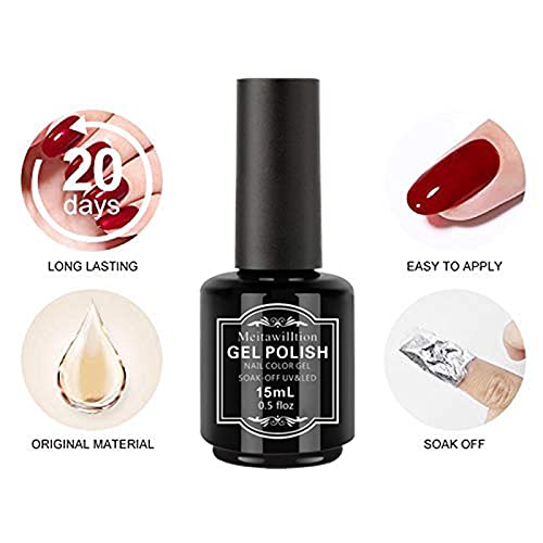 Meitawill Gel Nail Polish - 15ml Eggshell Gel Polish, Soak Off, Ideal For Salon & DIY Beauty & Personal Care Meitawilltion