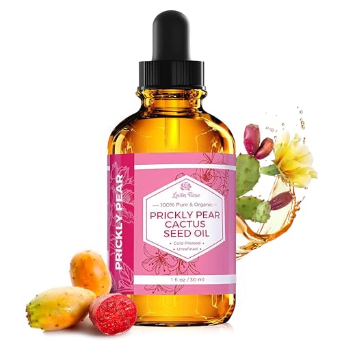 Leven Rose Prickly Pear Seed Oil (Barbary Fig) 100% Pure Organic Prickly Pear Oil, Extra Virgin, Cold Pressed, All Natural Face, Dry Skin & Body Beauty & Personal Care Leven Rose