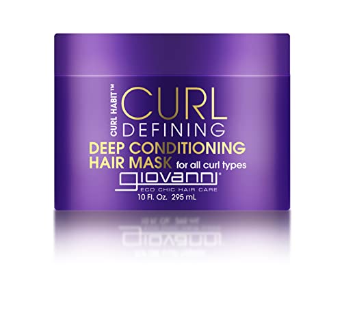 GIOVANNI Curl Habit Curl Defining Deep Conditioning Hair Mask - Deep Conditioner for Dry Damaged Hair, Tames Frizz & Flyaways, Softens Curls, Deep Beauty & Personal Care GIOVANNI