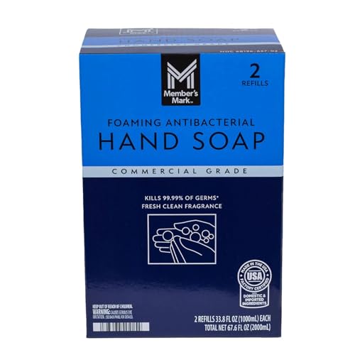 Proforce/Members Mark Commercial Foaming Antibacterial Hand Soap 2 pack Refills YuOuvB, 2Packs (67.6 FL oz) Beauty & Personal Care MEMBER´S MARK