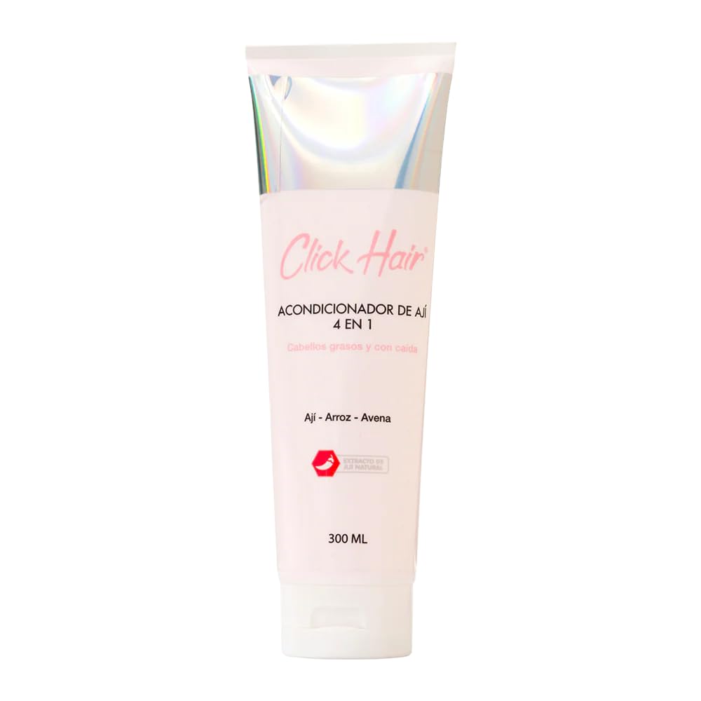Click Hair 4-in-1 Chili Conditioner Conditioner Acondicionador De Aji 4 en 1 Hidratación y suavidad Colombia (10.1oz - 300ml)