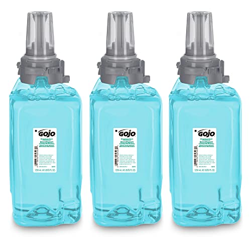 GOJO Botanical Foam Handwash, EcoLogo Certified, 1250 mL Hand Soap Refill for GOJO ADX-12 Push-Style Dispenser (Pack of 3) - 8816-03