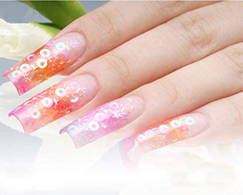 Yimart French False Nail Tips French Nail Art Tips 500pcs White French Acrylic Style Artificial False Nails Tips With Box (White) Beauty & Personal Care Yimart