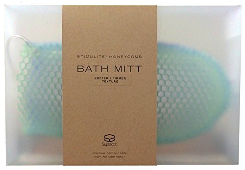 Supracor Stimulite Dual-Sided Bath Mitt - Lavender side (softer texture) Green side (firmer texture) Beauty & Personal Care Supracor