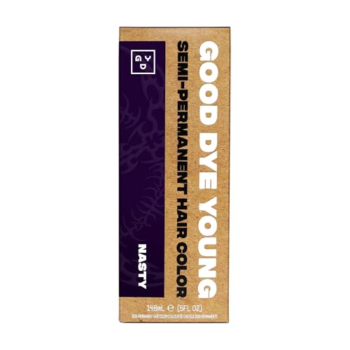 Good Dye Young x Rico Nasty Purple Semi-Permanent Hair Dye, Vegan and Cruelty-Free, Semi-Permanent Hair Color (Deep Purple, 5FL OZ) Beauty & Personal Care Good Dye Young