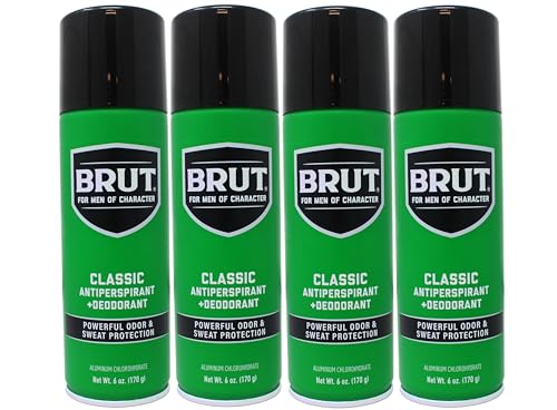 BRUT Anti-Perspirant Deodorant Spray, Classic 6 oz (Pack of 4) Beauty and Personal Care Brut