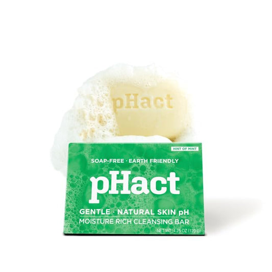 ANDREW LESSMAN pHact Moisture-Rich, Soap-Free Cleansing Bar Hint of Mint. Natural Skin pH. All Skin Types - Even Sensitive Skin. Hypoallergenic Beauty & Personal Care ANDREW LESSMAN