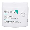 Replenix Gly-Sal Clarifying Acne Pads, 60 Count, Medical-Grade 10% Glycolic Acid & 2% Salicylic Acid Exfoliating Pads for Acne-Prone Skin, Help Clear Beauty & Personal Care Replenix