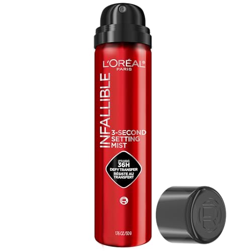 L'Oreal Paris Infallible 3-Second Setting Spray Mist, Microfine Mist for up to 36HR Wear, Clear, 1.76 oz Beauty & Personal Care L'Oreal Paris