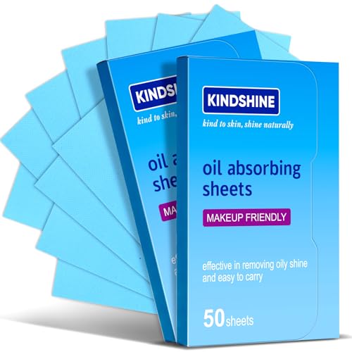 KINESHINE 100P High-Performance Oil Absorbing Sheets for Face - Makeup Friendly Blotting Papers for Oily Skin - Oil Blotting Sheets for Face, Portable Beauty and Personal Care kindshine Default Title