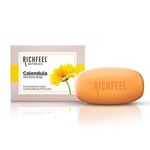 Richfeel Calendula Soap For Acne - 75g Pack of 4 Beauty & Personal Care Richfeel