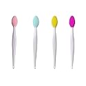 4 PCS Lip Scrub Brush,Double-Sided Silicone Exfoliating Lip Brush Exfoliating Brush for Men Wome Double-sided Soft Lip Brush for Smoother and Fuller Beauty & Personal Care ZYYC
